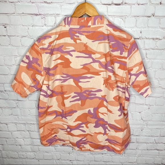 Wrangler Orange Pink Camo Button Up Shirt Womens Plus size 3X - Picture 4 of 4